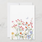 Invitation Fête d'anniversaire des fleurs sauvages de la peti (Dos)