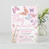 Invitation Fête d'anniversaire des fleurs sauvages de Little (Debout devant)