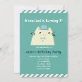 Invitation Fête d'anniversaire des garçons Cool Cat (Devant)