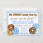 Invitation Fête d'anniversaire des garçons Donut (Devant)