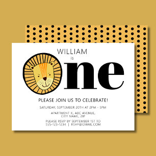 Invitation Fête d'anniversaire des Garçons Lions de la Jungle
