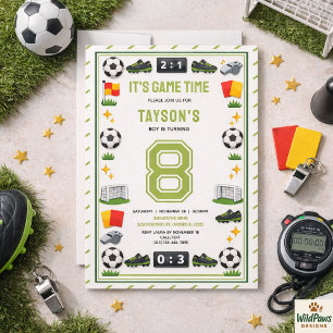 Invitation Fête d'anniversaire des garçons modernes sports fo