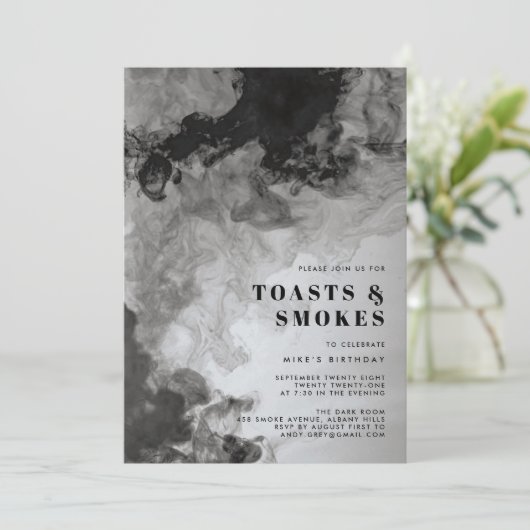 Invitation Fête d'anniversaire des hommes (Debout devant)