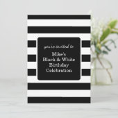 Invitation Fête d'anniversaire des hommes noirs et blancs (Debout devant)