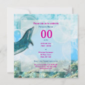 Invitation Fête d'anniversaire des îles tropicales de la plag (Dos)