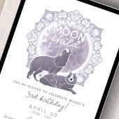 Invitation Fête d'anniversaire des loups-enfants de lune
