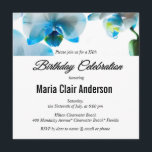 Invitation Fête d'anniversaire des Orchidées Bleues / Invitat<br><div class="desc">Beauté intemporelle d'un design d'orchidées élégantes, idéal pour toutes les occasions de célébration. Tout le texte par défaut peut être entièrement personnalisé avec vos propres formulations, et vous pouvez également modifier les polices, les tailles, l'emplacement et les couleurs du texte. Pour modifier uniquement le texte, utilisez l'option "Personnaliser". Pour des...</div>
