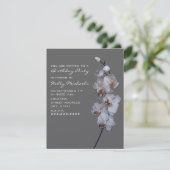 Invitation Fête d'anniversaire des orchidées grises (Debout devant)
