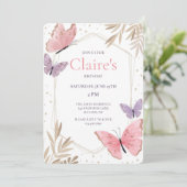 Invitation Fête d'anniversaire des papillons (Debout devant)