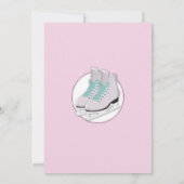 Invitation Fête d'anniversaire des patineurs roses (Dos)