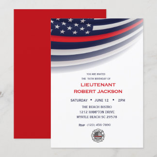Invitation Fête d'anniversaire des pompiers