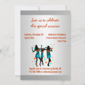 Invitation Fête d'anniversaire des seize ans à l'île hawaïenn (Dos)