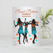 Invitation Fête d'anniversaire des seize ans aux îles Hawaïen (Debout devant)