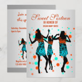 Invitation Fête d'anniversaire des seize ans aux îles Hawaïen (Devant / Derrière)