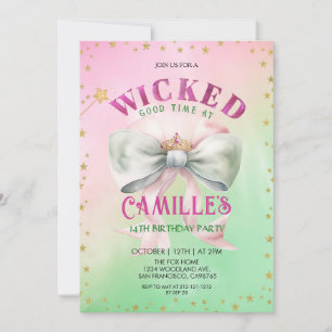 Invitation Fête d'anniversaire des sorcières à l'arc