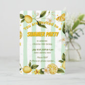 Invitation Fête d'anniversaire d'été (Debout devant)
