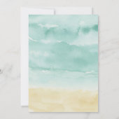 Invitation Fête d'anniversaire d'été à la plage (Dos)