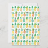 Invitation Fête d'anniversaire d'été au thème de l'ananas lum (Dos)