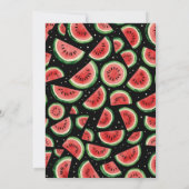 Invitation Fête d'anniversaire d'été Éffrayant Été Watermelon (Dos)