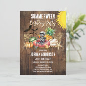 Invitation Fête d'anniversaire d'été été et d'Halloween (Debout devant)