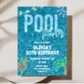 Invitation Fête d'anniversaire d'été pour adultes avec cockta