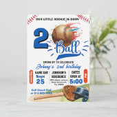 Invitation Fête d'anniversaire Deux Ball Né (Debout devant)