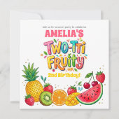 Invitation Fête d'anniversaire Deux-tti Fruity 2 ans (Devant)