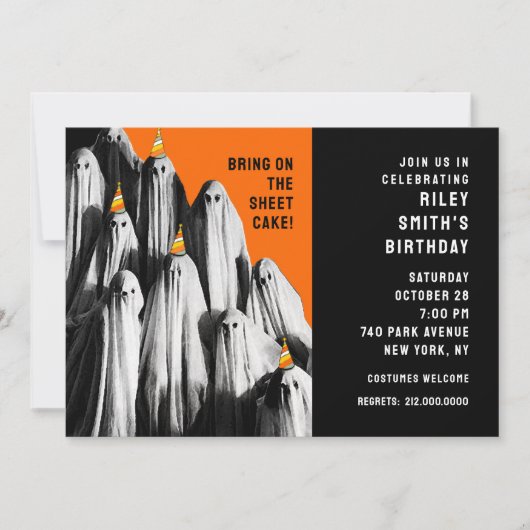 Invitation Fête d'anniversaire d'Halloween (Devant)