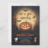 Invitation Fête d'anniversaire d'Halloween (Devant)