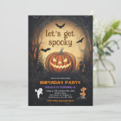 Invitation Fête d'anniversaire d'Halloween (Debout devant)