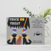 Invitation Fête d'anniversaire d'Halloween (Debout devant)
