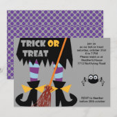Invitation Fête d'anniversaire d'Halloween (Devant / Derrière)