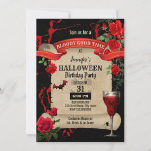 Invitation Fête d'anniversaire d'Halloween