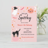 Invitation Fête d'anniversaire d'Halloween Éffrayante (Debout devant)