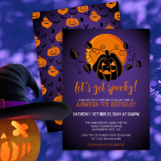 Invitation Fête d'anniversaire d'Halloween Éffrayante