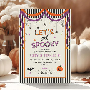 Invitation Fête d'anniversaire d'Halloween pour enfants effra