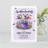 Invitation Fête d'anniversaire d'Halloween pour enfants épous (Debout devant)