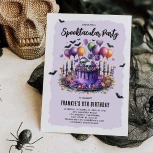 Invitation Fête d'anniversaire d'Halloween pour enfants épous