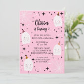 Invitation Fête d'anniversaire d'Halloween pour enfants Fantô (Debout devant)