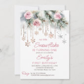 Invitation Fête d'anniversaire d'hiver de Little snowflacon (Devant)