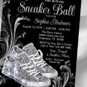 Invitation Fête d'anniversaire Diamond Sneaker Ball