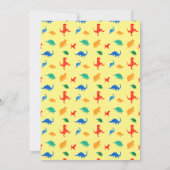 Invitation fête d'anniversaire Dinosaur bébé garçon photo (Dos)