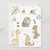 Invitation Fête d'anniversaire Dinosaur Wild One 1 an (Dos)