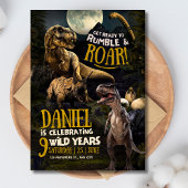Invitation Fête d'anniversaire dinosaure, T Rex Jurassique ru