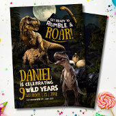 Invitation Fête d'anniversaire dinosaure, T Rex Jurassique ru