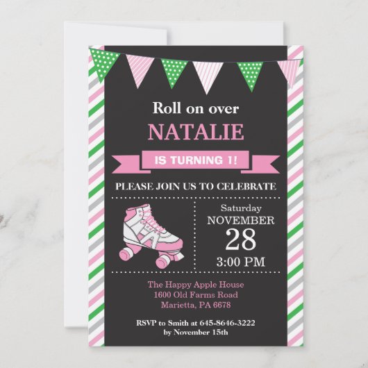 Invitation Fête d'anniversaire d'invitation d'anniversaire de (Devant)