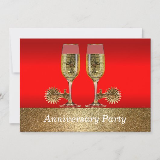 Invitation Fête d'anniversaire d'invitation de mariage wester (Devant)