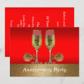 Invitation Fête d'anniversaire d'invitation de mariage wester (Devant / Derrière)