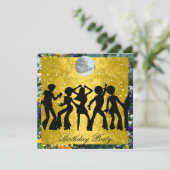 Invitation Fête d'anniversaire Disco 70's Rétro 2 (Debout devant)