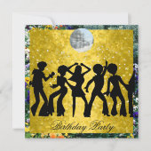 Invitation Fête d'anniversaire Disco 70's Rétro 2 (Devant)